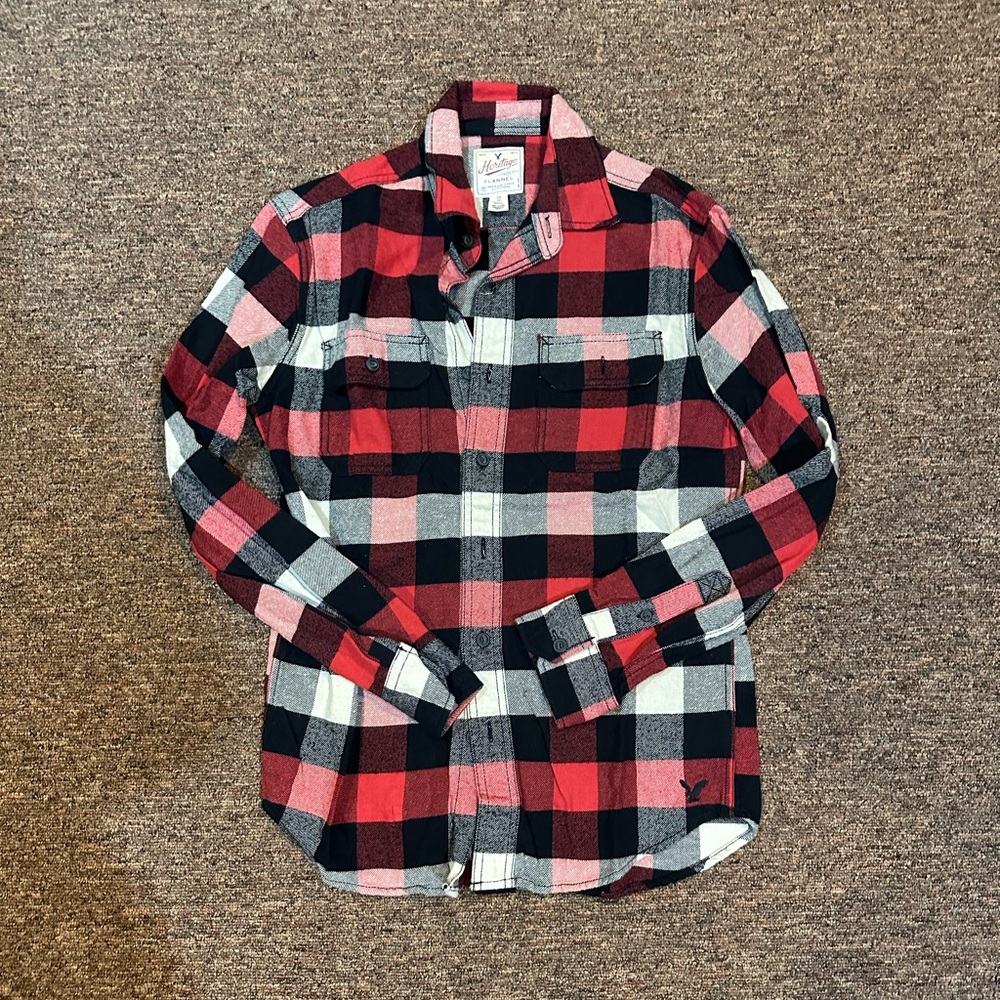 American Eagle Men’s Plaid Flannel Shirt - XS
